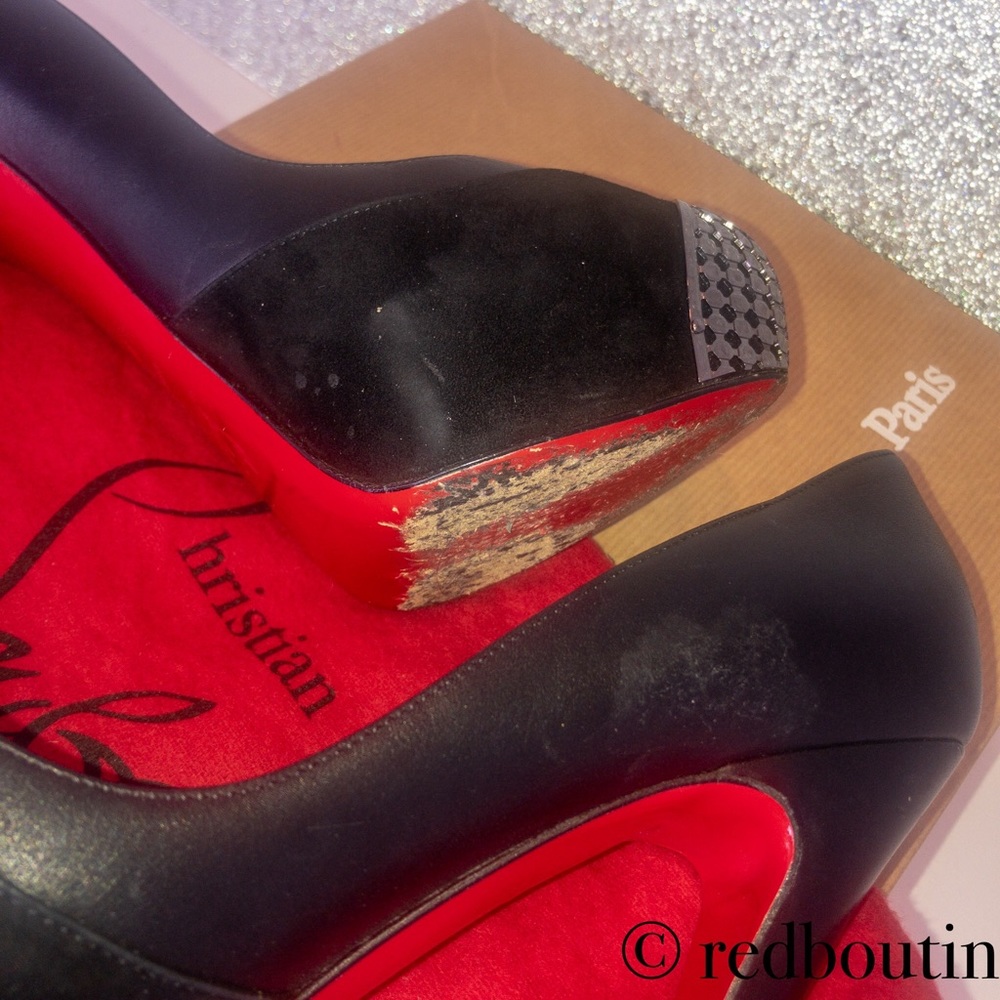 ๐ trading patent leather and suede Maggie pumps - Picture 7 of 8